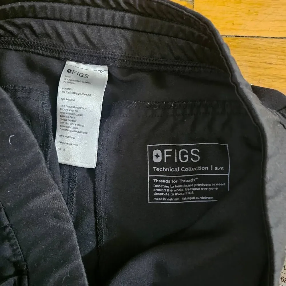 Figs Mens Small Blue Axim Cargo Technical Scrub Pants